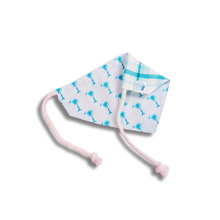 Load image into Gallery viewer, SC Palmetto and Moon reversible dog bandana with soft macrame cord tie closure. Free Personalization available