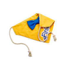 Load image into Gallery viewer, Personalized "Bark-bie" Boy Bandana with Detachable Blue Bow Tie and Soft Macramé Cord Tie nClosure