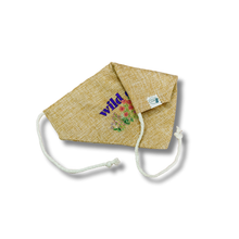 Load image into Gallery viewer, Wild Child machine embroidered dog bandana with soft macrame cord tie closure