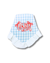 Load image into Gallery viewer, USA Bow Applique Machine Embroidered Dog Bandana with Soft Macrame Cord Tie Closure