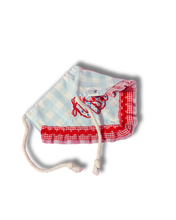 Load image into Gallery viewer, Liberty USA Applique dog bandana with soft macrame cord tie closure.