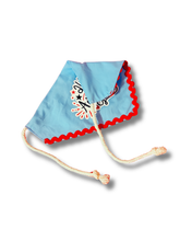 Load image into Gallery viewer, All American Pup dog bandana with soft macrame cord tie closure