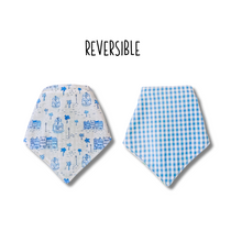 Load image into Gallery viewer, Charleston Toile reversible dog bandana with soft macrame cord tie closure. Free Personalization available