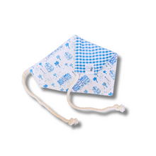 Load image into Gallery viewer, Charleston Toile reversible dog bandana with soft macrame cord tie closure. Free Personalization available