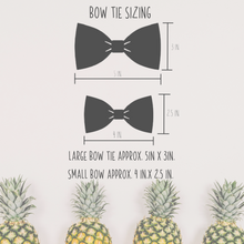 Load image into Gallery viewer, Red Embroidered Circle Letter Bow Tie made with Alligator hair clip or over the collar