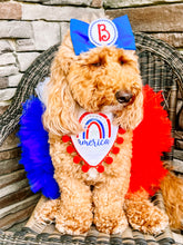 Load image into Gallery viewer, Embroidered Circle Letter Bow Tie made with Alligator hair clip or over the collar