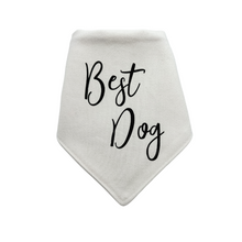 Load image into Gallery viewer, Best Dog Wedding Bandana with soft macrame cord tie closure