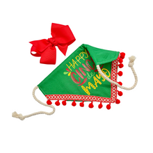 Load image into Gallery viewer, Cinco de Mayo dog bandana with soft macrame cord tie closure