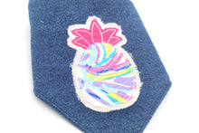 Load image into Gallery viewer, Pineapple Machine Appliqué Dog Bandana with Soft Macrame Cord Tie Closure