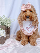 Load image into Gallery viewer, Rose Gold 2 in Double Faced Satin Hair bow Made with an alligator Hair clip or over the collar