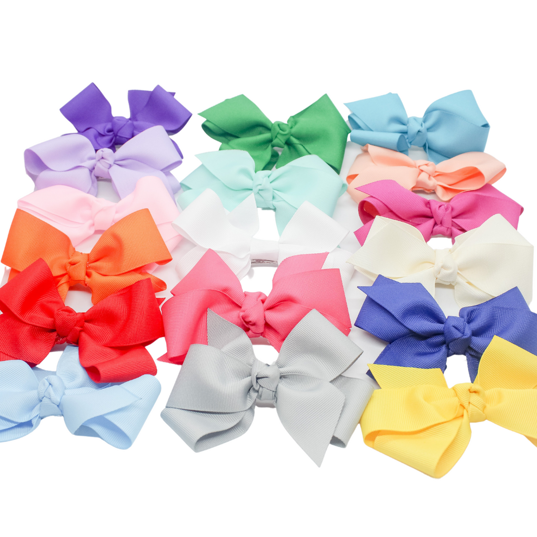 Pick Your Color Grosgrain Pet Hair Bow- One Size- Available with Alligator hair clip or elastic headband Now Available over the collar