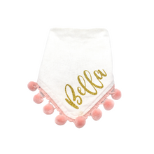 Load image into Gallery viewer, Girly Girl pet bandana with Soft Macramé Cord Closure.