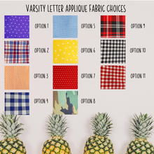 Load image into Gallery viewer, Varsity Letter Bandana on Denim