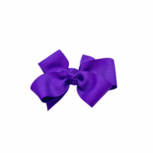 Load image into Gallery viewer, Purple 1.5 in Grosgrain Hair bow Made with an Alligator Hair clip or elastic headband