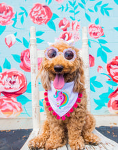 Load image into Gallery viewer, Unicorn Bandana with soft macrame cord tie closure- FREE Personalization