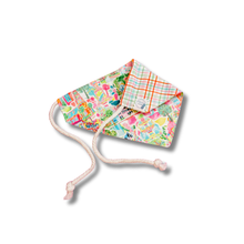 Load image into Gallery viewer, Charming Charleston reversible dog bandana with soft macrame cord tie closure. Free Personalization available
