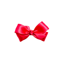 Load image into Gallery viewer, Hot Pink 1.5 in Double Faced Satin Hair bow Made with an alligator Hair clip or elastic headband

