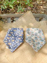 Load image into Gallery viewer, S'mores Treats reversible dog bandana with soft macrame cord tie closure. Free Personalization available
