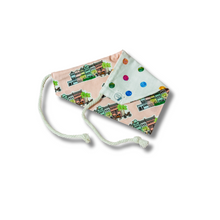 Load image into Gallery viewer, Charleston Rainbow Row (Pink)  reversible dog bandana with soft macrame cord tie closure. Free Personalization available
