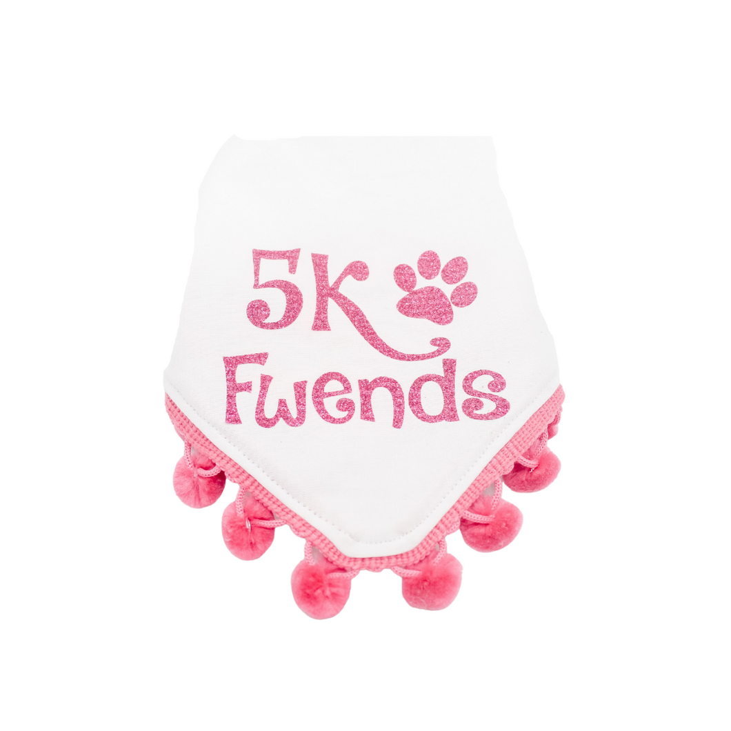 Instagram Milestone Dog Bandana- Choose Number of Followers- With Macrame Cord Tie Closure