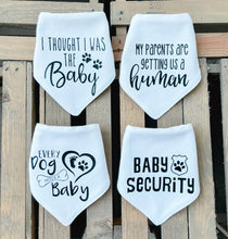 Load image into Gallery viewer, I Thought I was the Baby dog bandana with soft macrame cord tie closure
