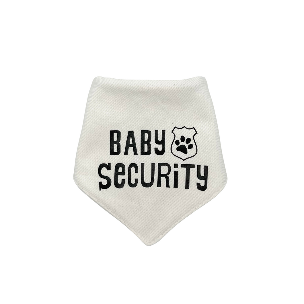Baby Security dog bandana with soft macrame cord tie closure Pineapple Paw Prints