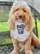 Load image into Gallery viewer, Childhood Cancer Gold Polka Dot 1.5in Grosgrain Hair bow  Made with an alligator Hair clip or elastic headband
