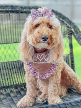 Load image into Gallery viewer, Football Hearts 1.5in Grosgrain Hair bow  Made with an alligator Hair clip or elastic headband
