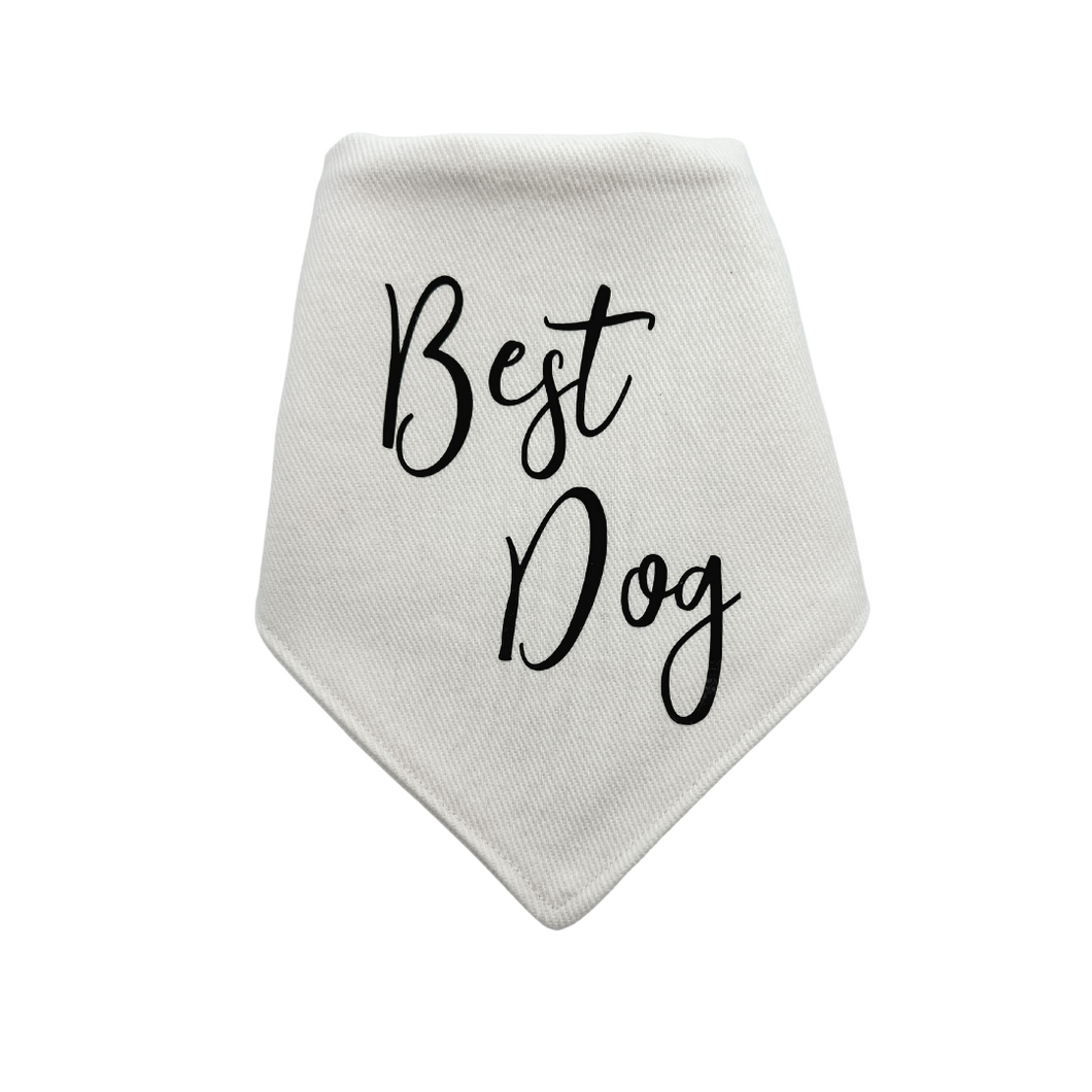 Best Dog Wedding Bandana with soft macrame cord tie closure