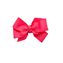 Load image into Gallery viewer, Hot Pink 1.5in Grosgrain Hairbow  Made with an alligator Hairclip or elastic headband
