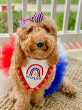 Load image into Gallery viewer, Red White and Blue Dog Tutu
