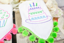 Load image into Gallery viewer, Time To Pawty Dog Bandana with Soft Macrame Cord Tie Closure You Choose Design
