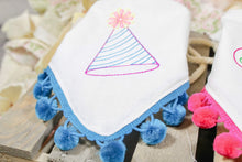 Load image into Gallery viewer, Time To Pawty Dog Bandana with Soft Macrame Cord Tie Closure You Choose Design
