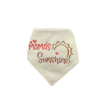 Load image into Gallery viewer, Mama&#39;s sunshine dog bandana with soft macrame cord tie closure
