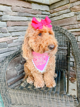 Load image into Gallery viewer, Hot Pink 1.5 in Grosgrain Hair bow  Made with an Alligator Hair clip or elastic headband- Now Available over the collar
