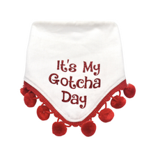 Load image into Gallery viewer, It&#39;s my Gotcha Day Dog Bandana with Soft Macrame Cord Tie Closure
