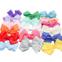 Load image into Gallery viewer, Pick Your Color Grosgrain Pet Hair Bow- One Size- Available with Alligator hair clip or elastic headband Now Available over the collar
