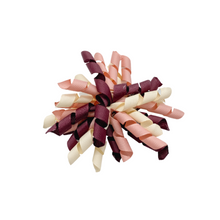 Load image into Gallery viewer, Fall Wine Colors Korker Ribbon Hair Bow Made with an  Alligator  hairclip or elastic headband
