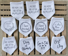 Load image into Gallery viewer, I loved her/him first Wedding Bandana with soft macrame cord tie closure
