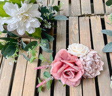 Load image into Gallery viewer, Dusty rose Floral Over the Collar Arrangement 2
