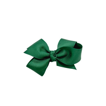 Load image into Gallery viewer, Forest green 1.5 in Grosgrain Hair bow  Made with an  Alligator Hair clip or elastic headband
