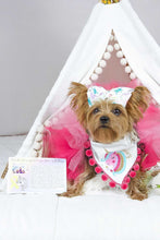Load image into Gallery viewer, Unicorn Bandana with soft macrame cord tie closure- FREE Personalization

