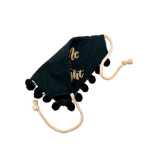 Load image into Gallery viewer, Kiss me at midnight dog bandana with soft macrame cord tie closure available with or without ribbon ruffle trim (Look for matching hair bow)
