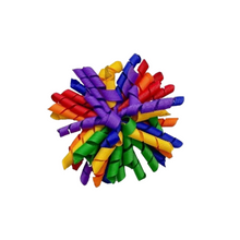 Load image into Gallery viewer, Rainbow Korker Ribbon Hair Bow Made with an Alligator Hair clip or elastic headband
